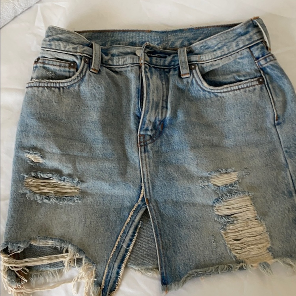 Free people denim skirt